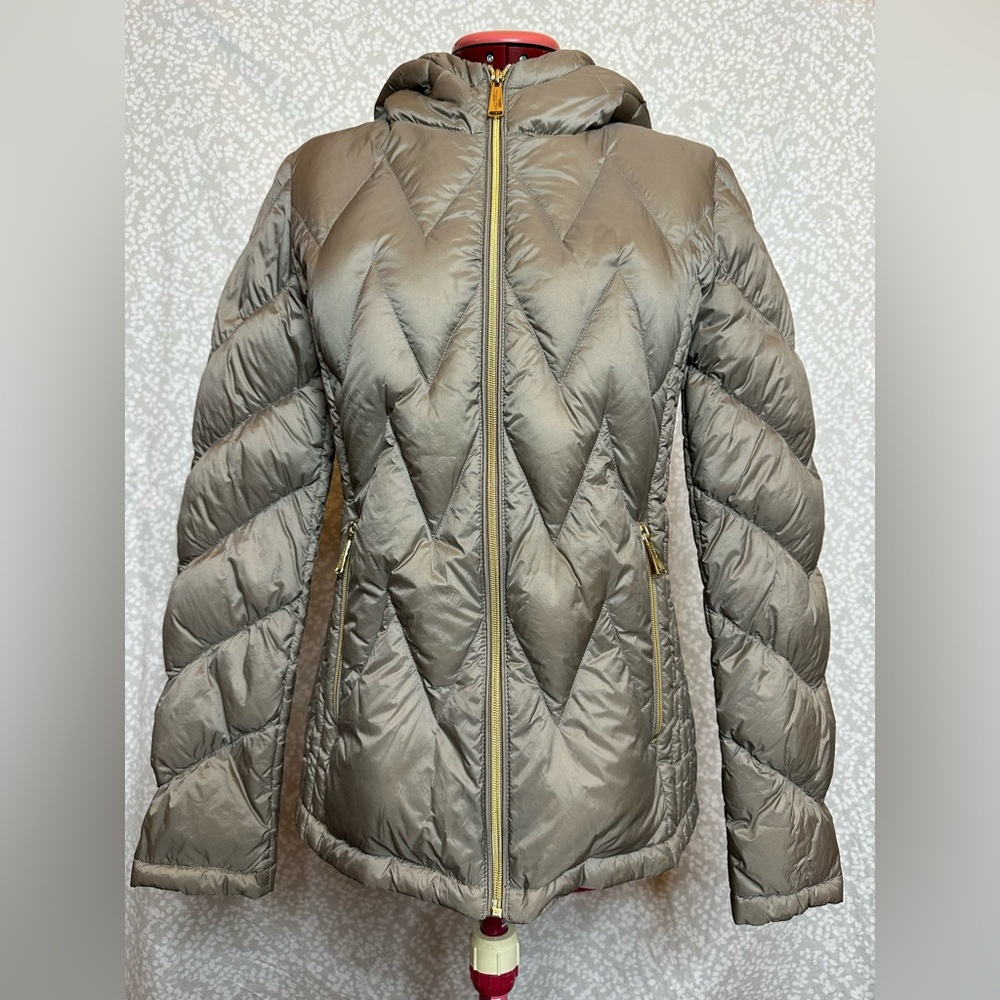 Michael Kors Green Quilted Puffer Jacket